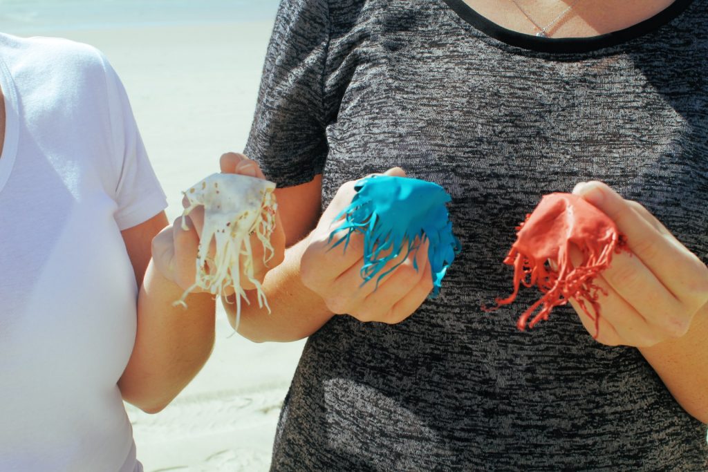 Plastic balloons break down slowly and pose a dager to wildlife.